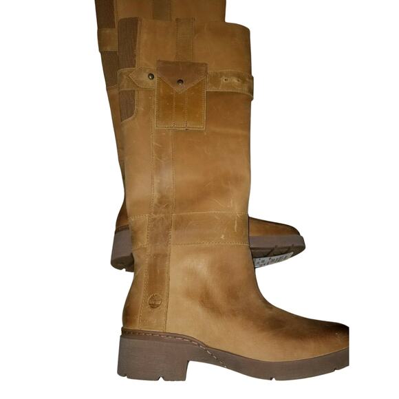NEW TIMBERLAND Graceyn Tall Waterproof Knee High Boots WHEAT Size 8 M - Picture 1 of 6